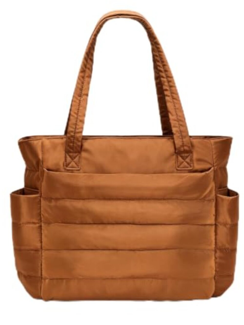 Quilted Puffer Tote Bag Women Anti-Theft Zipper Lightweight 22L Work Travel Gym